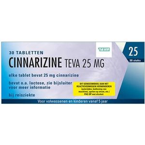 Teva Cinnarizine 25 mg  30 tabletten