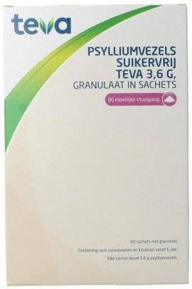 Psylliumvezels - Suikervrij - Granulaat - 3,6 g - Geneesmiddel