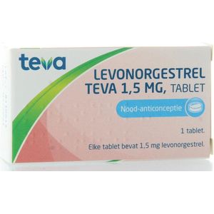 Teva - Levonorgestrel - Tablet - 1,5 mg - Noodanticonceptiemiddel