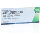 Teva Acetylsalicylzuur 500mg 20 tabletten