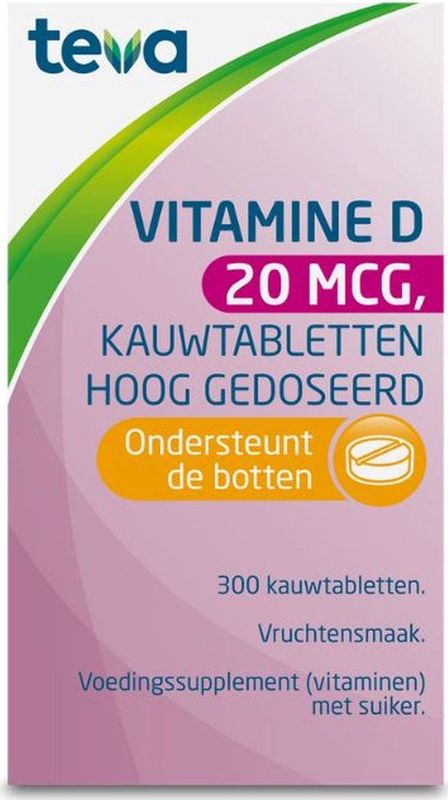 Teva Vitamine d 20 mcg 800ie 300 tabletten