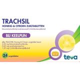 Teva Trachsil Honing & Citroen - 1 x 24 zuigtabletten
