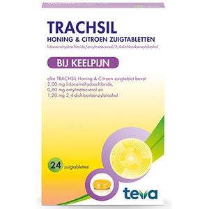 Teva Trachsil Honing & Citroen - 1 x 24 zuigtabletten