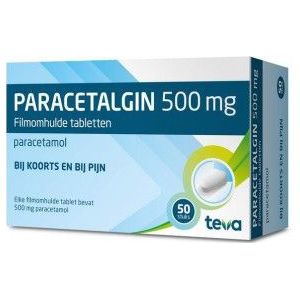 Teva - Paracetalgin - Pijnstillers - 500 mg - 50 Tabletten