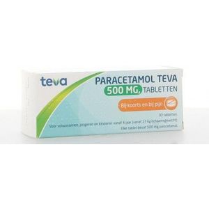 Teva - Paracetamol 500 mg - Pijnstillers - 30 Tabletten