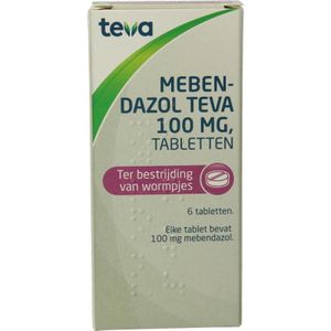 Teva - Mebendazol - Tabletten - 100 mg - 6 stuks