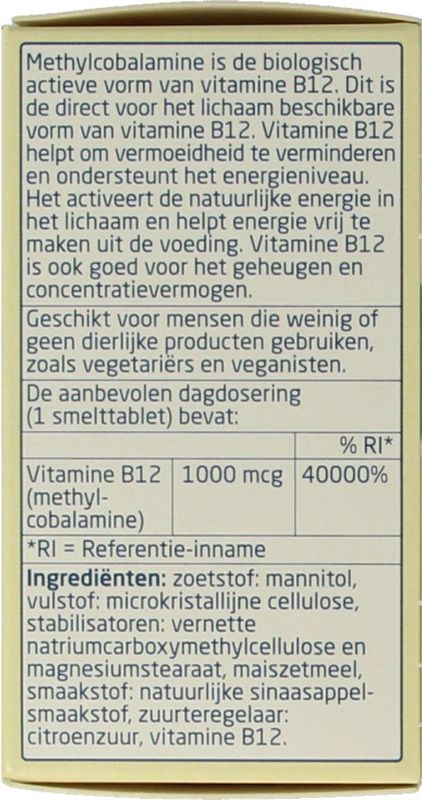 Teva - Vitamine B12 - Vitaminepreparaat - 1000 mcg - Met Zoetstof
