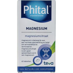 Phital - Magnesium - 200mg - Mineralenpreparaat - Goed Opneembaar