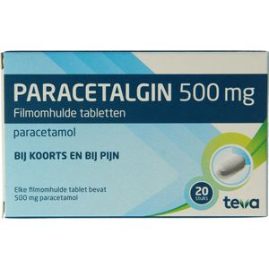 Teva - Paracetalgin 500 mg - Filmomhulde Tabletten - Pijnstillers