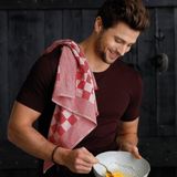6x DDDDD theedoek barbecue 65x65 red -  Thee- & keukendoek - Huishoudelijk