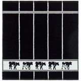 DDDDD - Keukendoek - Zwart/Wit Koe - 50x55cm - 6 Stuks - Katoen