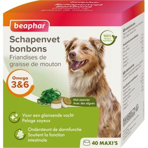 Beaphar Schapenvet Bonbons+Zeewier Hondensnack - 245 gr