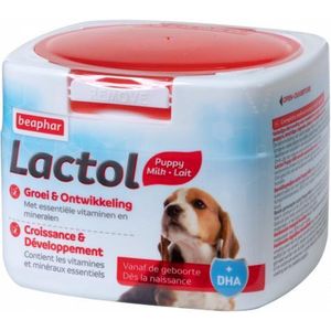 Beaphar - LACTOL - Voedingsmelk voor puppypoeder - Verrijkt met DHA - Hoogwaardige eiwitbron - Voor niet-gespeende puppy's, drachtige of zogende vrouwen en oudere of zieke honden - 250 g