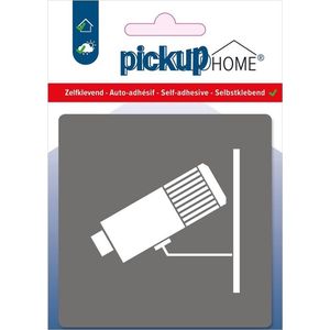 Pickup Camerabewaking grijs - 90x90 mm Pictogram Route Acryl