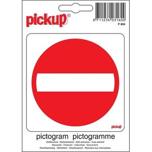 Pickup Sticker Verboden Toegang 10x10cm