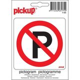 Sticker Verboden te parkeren - 100x100 mm.