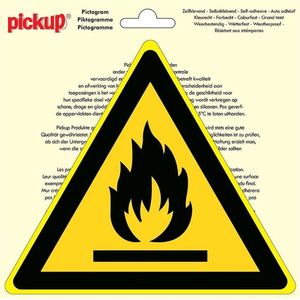 Pickup Pictogram driehoek 20 cm - Ontvlambare stoffen