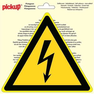 Pickup Sticker Gevaarlijke Elektrische Spanning 20x20cm