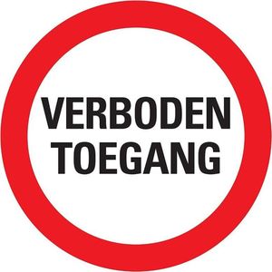 Verboden toegang Ø30cm PVC bord *