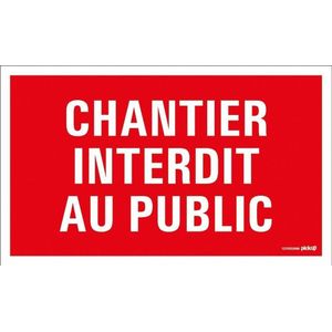Pickup bord 33x22 cm - Chantier interdit au public