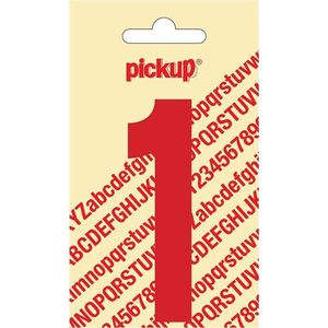 Pickup plakcijfer Nobel 90 mm rood 1 - 310220901