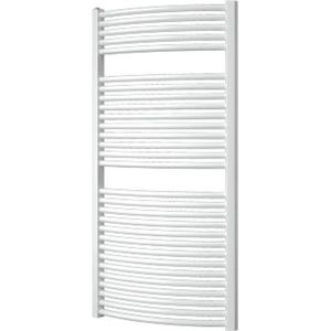 Designradiator bws odro gebogen met zijaansluiting 119,6x58,5 cm 804 watt wit