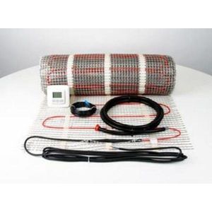 Plieger Heat elektrische vloerverwarmingsmat - wifi thermostaat - 50x200cm - 1m2 - 150W - rood 220211