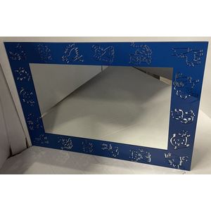 Plieger 60x45cm - Zeefdruk met blauwe dieren