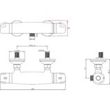 Plieger - Verano - Thermostatische Douchekraan - Chroom - 12 cm Hartafstand
