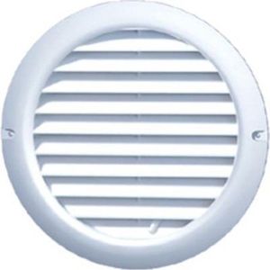 Plieger Kunststof Ventilatierooster Rond - ø 100 - 150 mm - Wit