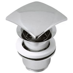 Plieger Design Afvoerplug - Vierkant Met Overloop - 5/4 - Pop Up - Inox