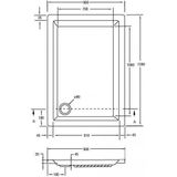 Plieger Kwadrant Kunststof Douchebak Rechthoekig 120X90X5 Cm Wit