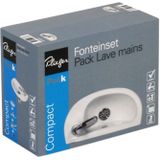 Plieger Compact Fonteinset – Fonteinset Toilet – Fonteinset Rechts - Keramiek – Incl. Kraan & Sifon