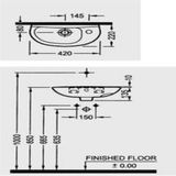 Plieger Compact Fonteinset – Fonteinset Toilet – Fonteinset Rechts - Keramiek – Incl. Kraan & Sifon