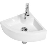 Plieger Miami Fonteinset – Fonteinset Hoek – Fonteinset Toilet – Keramiek – Incl. Kraan & Sifon - Wit