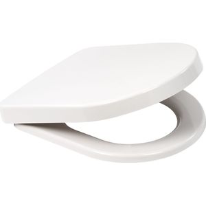 Plieger Milano/Plus-Compact Toiletzitting - D-Vorm - Duroplast - Wit - Met Deksel