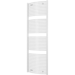 Designradiator bws odro gebogen met zijaansluiting 180,8x58,5 cm 1112 watt mat wit