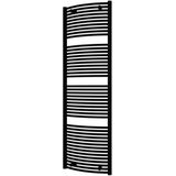 Designradiator bws odro gebogen met zijaansluiting 180,8x58,5 cm 1112 watt antraciet metallic