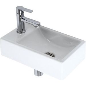 Plieger Houston Fonteinset – Fonteinset Toilet – Fonteinset Links – Keramiek – Incl. kraan & Sifon - Wit