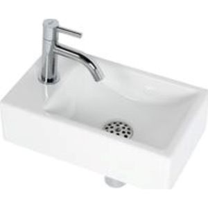 Plieger Austin Fonteinset – Fonteinset Toilet – Fonteinset Links – Keramiek – Incl. kraan & Sifon - Wit