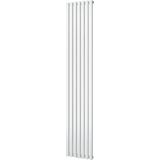 Designradiator plieger siena enkele variant 766 watt middenaansluiting 180x31,8 cm wit