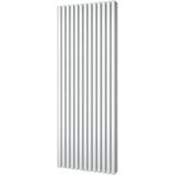 Designradiator plieger siena dubbele variant 1564 watt middenaansluiting 180x46,2 cm wit