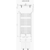 Designradiator bws locco middenaansluiting 121,5x60 cm 660 watt wit