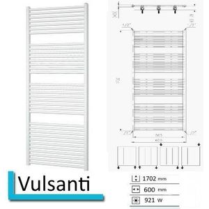 Handdoekradiator vulsanti 1702x600 mm parelgrijs