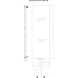 Plieger Perugia Specchio designradiator verticaal met spiegel middenaansluiting 1806x608mm 749W wit