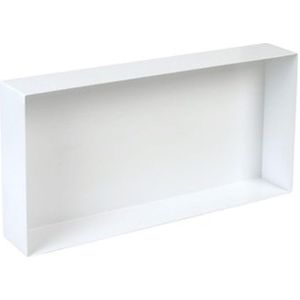 Plieger Inbox Inbouwnis - Opbouwnis - RVS - 60x30x10cm - Wit