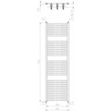 Designradiator bws palian 170,2x50 cm 799 watt wit
