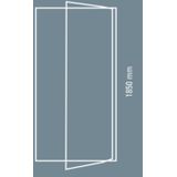 Nisdeur Plieger Class Draaideur 3mm Glas ''omkeerbaar 90x185 cm Aluminium