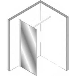 Douchewand - Plieger Panorama - Chroom - 6mm Veiligheidsglas