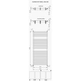 Designradiator florion nxt 140,6x60 cm 881 watt wit